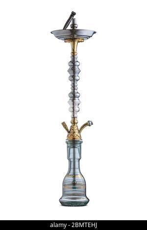 Kit de narguilé traditionnel, isolé sur fond blanc Banque D'Images