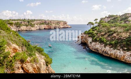 Un beau paysage de Caló del Moro , Palma de Majorque Banque D'Images