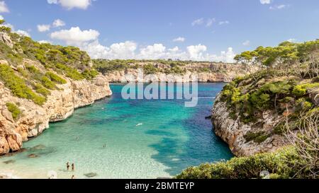 Un beau paysage de Caló del Moro , Palma de Majorque Banque D'Images