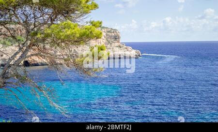 Un beau paysage de Caló del Moro , Palma de Majorque Banque D'Images