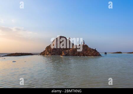 Dépression de Danakil avec lac salé et cristaux, désert de Dallol, Ethiopie Banque D'Images