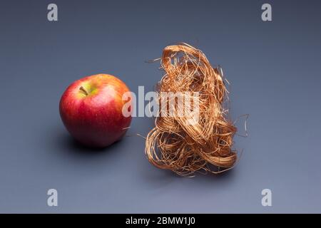 La pomme est un fruit qui est mangé cru ou cuit comme un ingrédient dans divers types de plats, idéal pour manger au petit déjeuner et comme un dessert aux repas, Banque D'Images