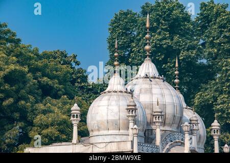 Moti Masjid ou Mosquée de perle Red fort Delhi Inde Banque D'Images