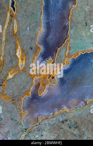 Texture d'agate de pierre minérale naturelle Banque D'Images