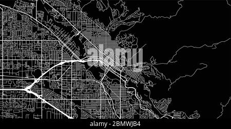 Plan urbain vectoriel de Boise, États-Unis. Capitale de l'État de l'Idaho Illustration de Vecteur