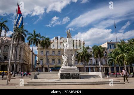 Monument Jose Marti à la place centrale Parque Central, la Havane, Cuba Banque D'Images