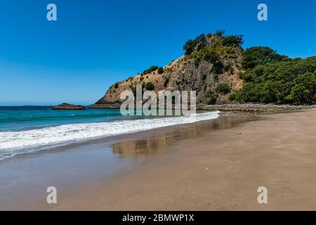 New Chums Beach sur la péninsule de Coromandel en Nouvelle-Zélande Banque D'Images