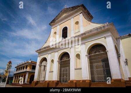 Église de la Sainte Trinité à la Plaza Mayor, Trinidad, Cuba Banque D'Images