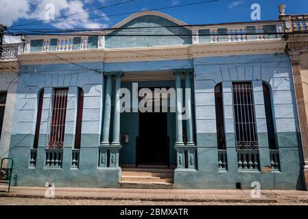 Bureau de poste dans une maison coloniale, Trinité, Cuba Banque D'Images