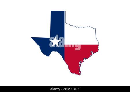 Symbole carte Texas vecteur d'icône Illustration de Vecteur