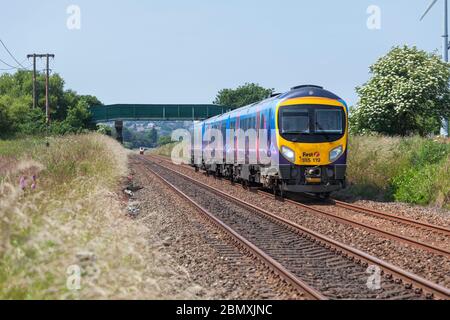 Premier Transennine Express Siemens Desiro classe 185 train 185119 passant par Horwich, Lancashire Banque D'Images