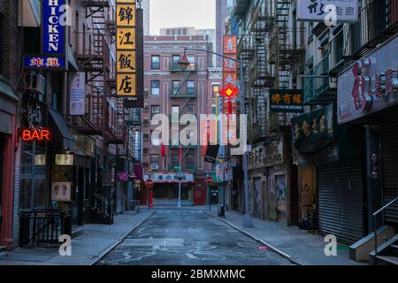 Rue dans Chinatown, New York. Banque D'Images