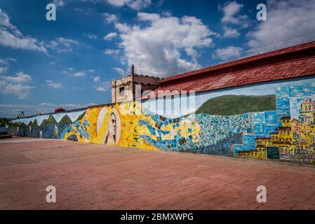 Murale au Parque Alameda, Santiago de Cuba, Cuba Banque D'Images