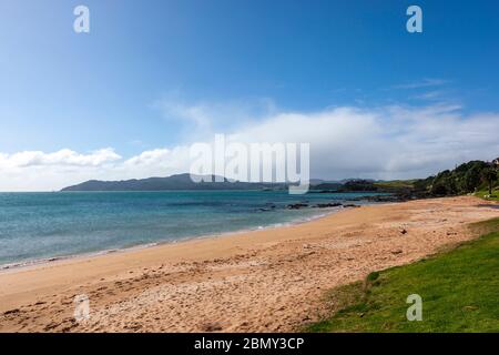 Plage de Cable Bay, Nouvelle-Zélande Banque D'Images