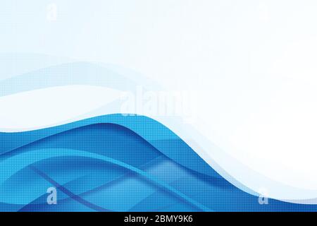 Arrière-plan abstrait bleu courbe sombre mélange de couches et de chevauchement élément, moderne et élégant vecteur illustration eps10 Illustration de Vecteur