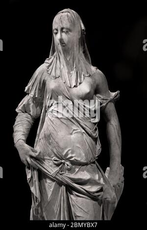 Femme voilée (allégorie de la foi) début à mi-1700 Antonio Corradini, Italie Sculptor italien. Banque D'Images