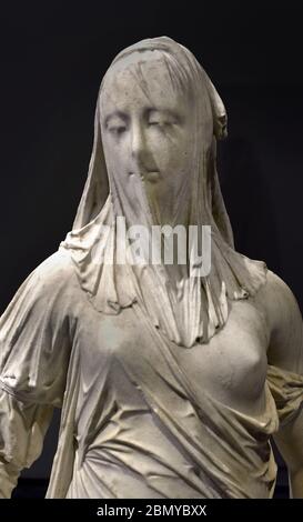 Femme voilée (allégorie de la foi) début à mi-1700 Antonio Corradini, Italie Sculptor italien. Banque D'Images