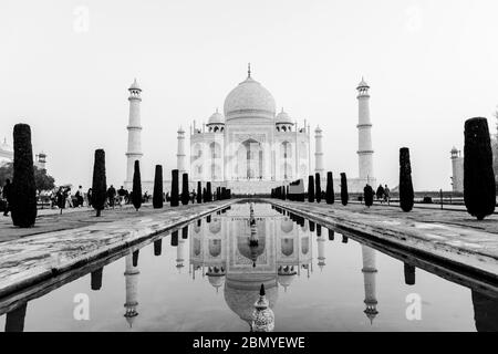 Taj Mahal à Agra, Inde Banque D'Images