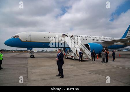 Le 20 juillet 2019, le secrétaire d’État américain Michael Pompeo est arrivé à Guayaquil, en Équateur, où il a été accueilli par des responsables équatoriens, dont le ministre des Affaires étrangères Jos Valencia Amores et l’ambassadeur américain Michael J. Fitzpatrick. Banque D'Images