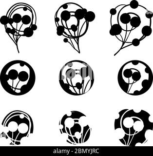 Icônes web abstraites et logos vectoriels de globe Illustration de Vecteur