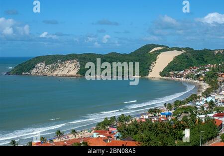 Ponta Negra Beach et Morro do Careca, Natal, Rio Grande do Norte le 14 août 2003. Banque D'Images