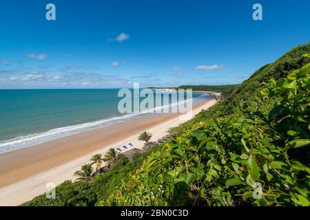 Plage de Madeiro, Tibau do Sul, près de la plage de Pipa et Natal, Rio Grande do Norte, Brésil. Banque D'Images