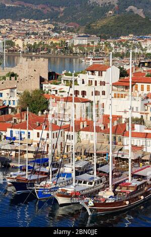 Vieille ville, Marmaris, Turquie, Méditerranée Banque D'Images
