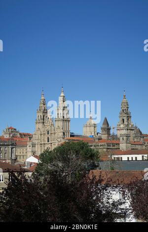 Cathédrale de Saint Jacques de Compostelle, Galice, Espagne, Europe Banque D'Images