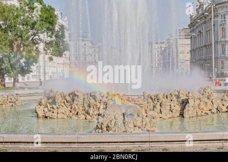 Schwarzenbergplatz fontaine à Wien Banque D'Images