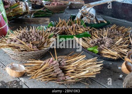 Viande de porc à Bali, Indonésie en préparation pour les vacances de Galungan Banque D'Images