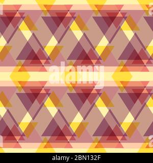Motif géométrique abstrait sans couture avec triangles colorés. Arrière-plan géométrique moderne et sans couture. Arrière-plan abstrait unique et moderne sans couture avec Illustration de Vecteur