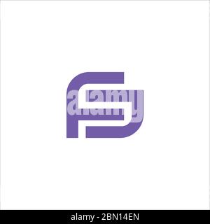 Première lettre logo fg ou logo gf modèle de conception vectoriel Illustration de Vecteur
