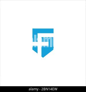 Première lettre logo fg ou logo gf modèle de conception vectoriel Illustration de Vecteur