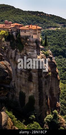 Monastère Saint de Roussanou à Meteora, Grèce Banque D'Images