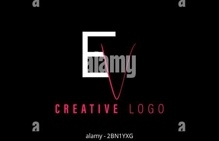 Lettre initiale logo EV, VE, modèle de logo Illustration de Vecteur