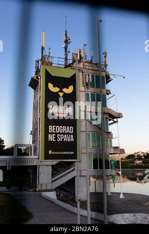 Belgrade, Serbie , mai 12 2020 : panneau d'affichage de la boisson énergétique Guarana au lac Ada Ciganlija à Belgrade, Serbie. Image éditoriale Banque D'Images