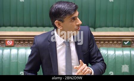 Le chancelier Rishi Sunak, qui célèbre aujourd'hui son 40e anniversaire, fait une déclaration à la Chambre des communes sur le plan économique du gouvernement en réponse à l'éclosion du coronavirus. Banque D'Images