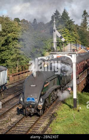 LNER 'A4' 4-6-2 No 60009 'Union of South Africa', Goathland sur le chemin de fer des Moors du Yorkshire du Nord lors de leur Gala à vapeur d'automne Banque D'Images