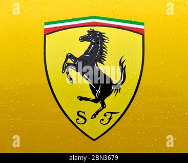 Le cheval de Prancing, symbole de Ferrari Banque D'Images