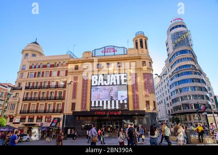 Plaza del Callao à Madrid, Espagne Banque D'Images