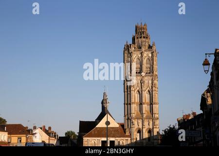 Verneuil-sur-Avre, Eure, France. Église de la Madeleine (chuch de la Sta Magdalena). Banque D'Images