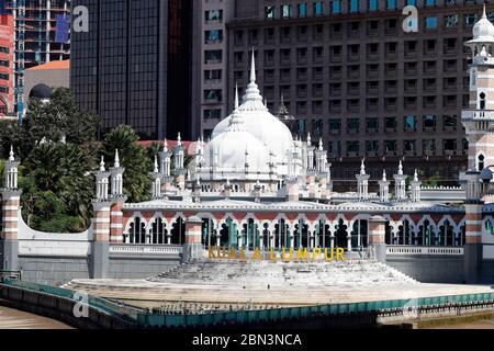 Mosquée Jamek ou Sultan Masjid Jamek Abdul Samad. Kuala Lumpur. Malaisie. Banque D'Images