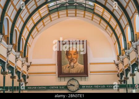 Portrait de Ho Chi Minh. Ho Chi Minh, Vietnam - 19 mars 2020 Banque D'Images