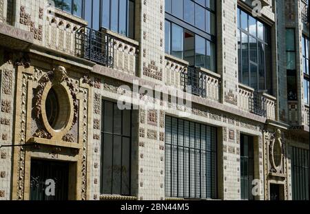 La façade des 31bis et 31bis rue campagne première le plus Célèbre art déco et Bobo (Bourgeois Bohèmes) Architecture de style à Paris.France Banque D'Images