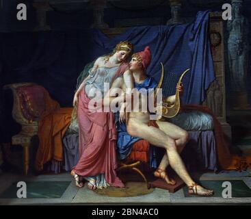 L'Amour de Paris et Helen 1788 Louis David grec Grèce Sparta Troy Trojan France Français ( Jacques Louis David ) Banque D'Images