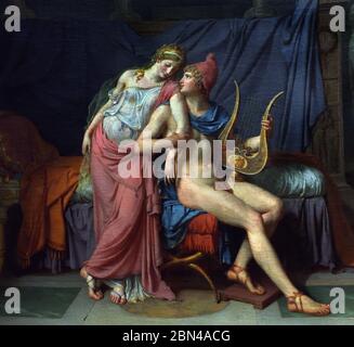 L'Amour de Paris et Helen 1788 Louis David grec Grèce Sparta Troy Trojan France Français ( Jacques Louis David ) Banque D'Images