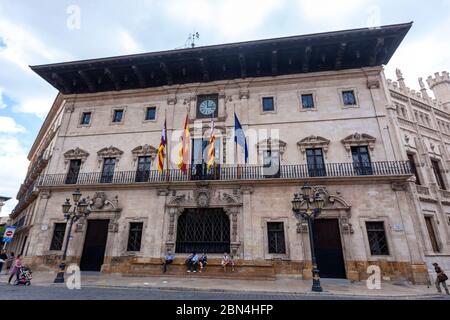 Ajuntament de Palma, Hôtel de ville, Palma de Majorque, Iles Baléares, Espagne Banque D'Images