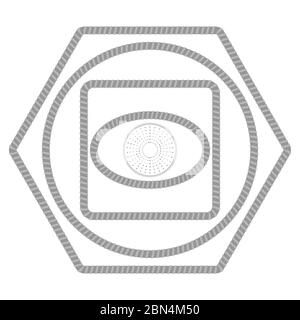 Ensemble de différentes icônes de tuyau de douche de bain isolé sur blanc. Collection de salle de bains. Conception plate. Ensemble de cadres de tuyau flexible. Illustration de Vecteur