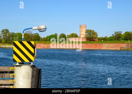 Forteresse historique de Wisloujscie située dans le port de Gdansk, Pologne Banque D'Images
