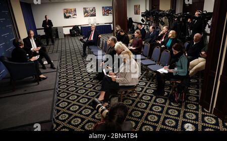 Le commissaire intérimaire des douanes et de la protection des frontières des États-Unis, Mark Morgan, discute de la réforme de l'immigration et de la sécurité aux frontières lors d'un panel au National Press Club à Washington, D.C. le 20 décembre 2019. Banque D'Images